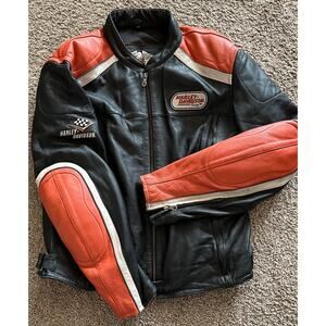 Harley-Davidson Leather Cafe Racer Limited Edition Motorcycle Jacket SZ 2XL USED